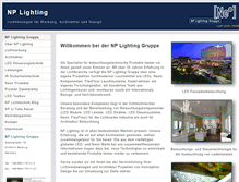Tablet Screenshot of nplighting.de